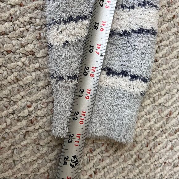 Barefoot Dreams CozyChic Seaside Crew-Neck Pullover Sweater Ocean Zebra - Picture 11 of 12